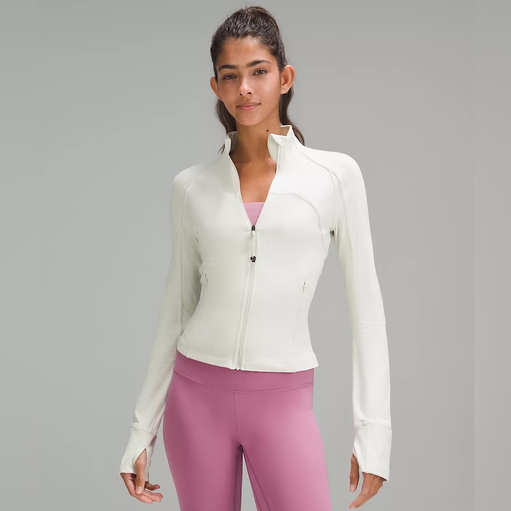 Cropped Define Jacket Ribbed Nulu in Bone